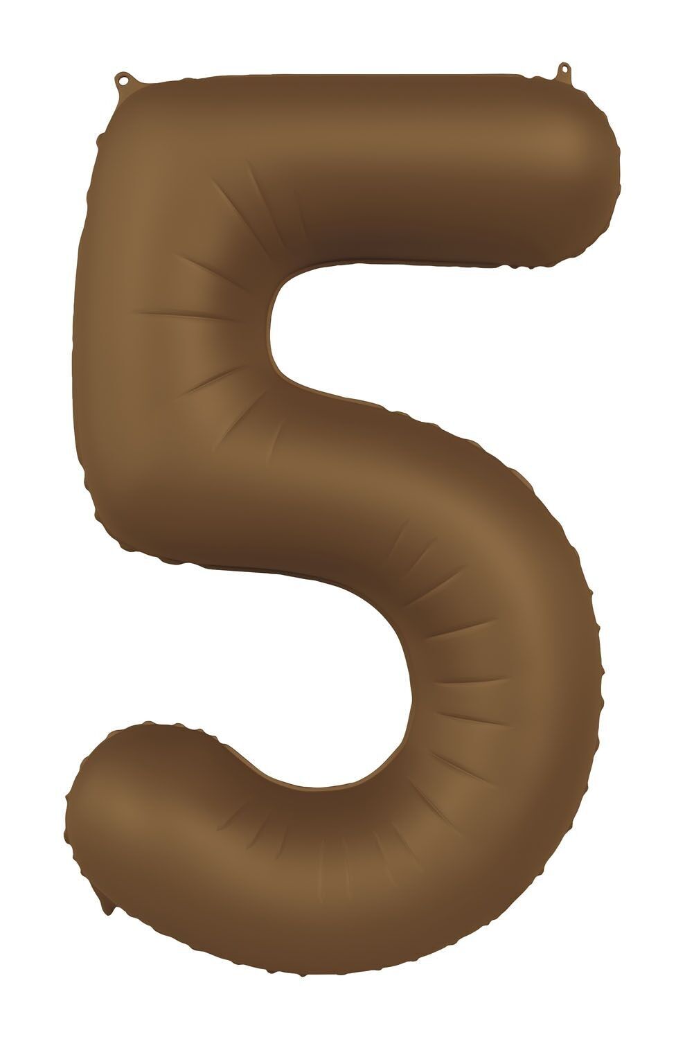 Foil balloon Number 5 - Chocolate Brown - Ultra Matt - 86 cm