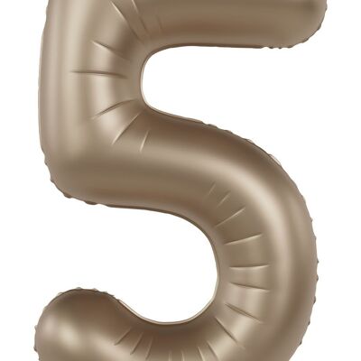 Palloncino foil Numero 5 - Starlight Oro - Satinato Lucido - 86 cm
