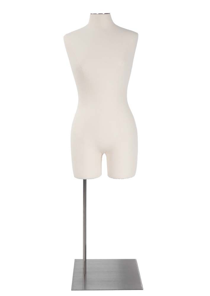 BUSTO DA DONNA EVOLUTION SENZA SPALLE + BASE + MANICA IN METALLO