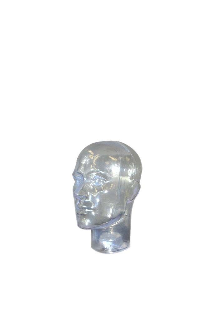 PLEXIGLAS-MÄNNERKOPF ZUM POSIEREN