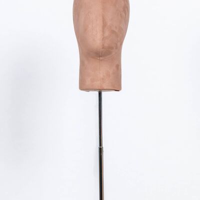 Cabeza unisex de terciopelo nude con base