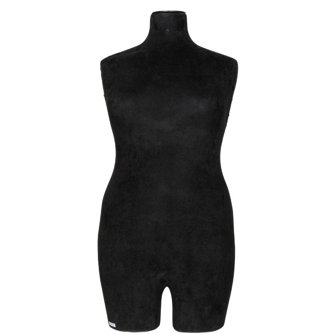 Schwarzer XXXL-Torso aus Samt für Damen - VELVET