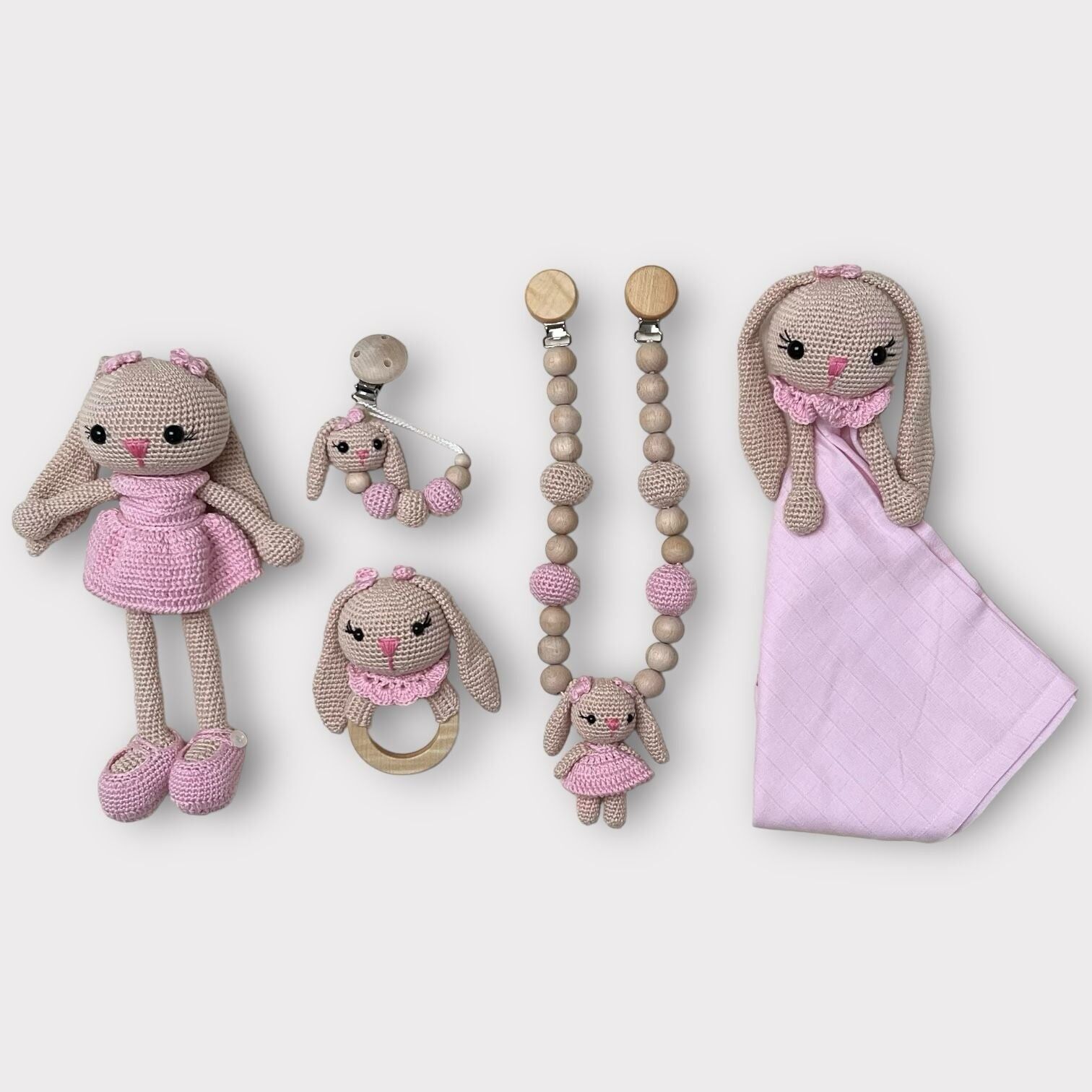 Set iniziale per bebè Coniglio Rosi (5 pezzi)