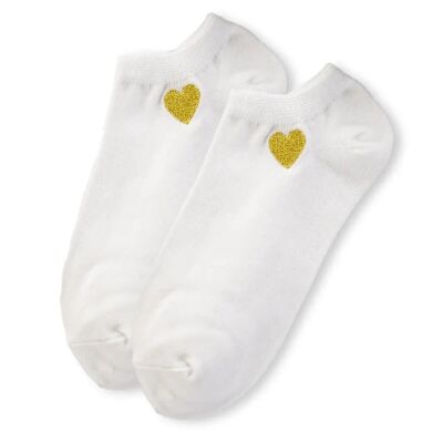 Calcetines Tobilleros Corazón Dorado