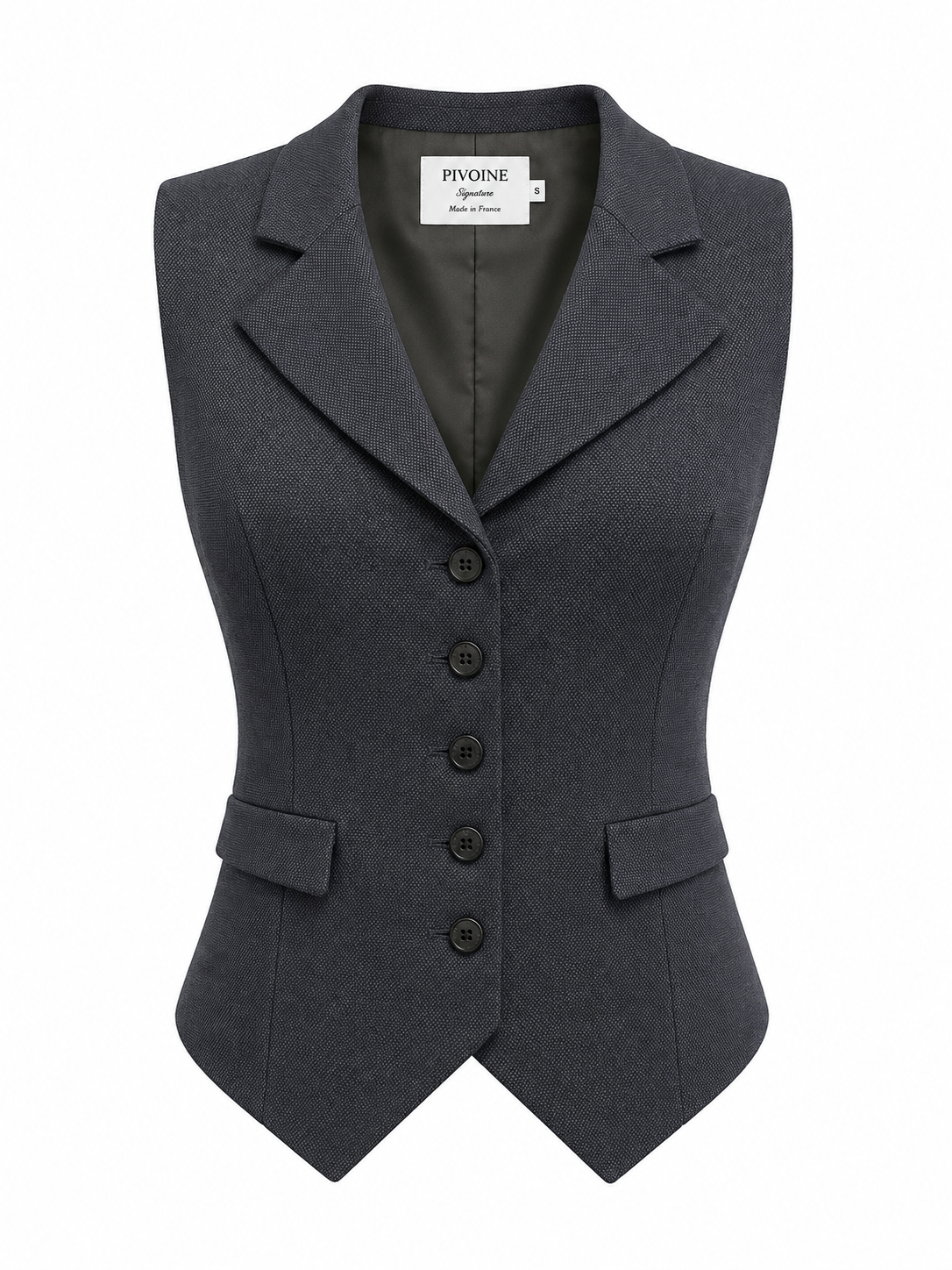 Peaky Blue Textured Jacket with Collar