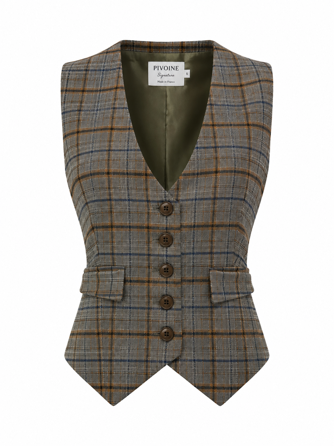 Académia Checkered Jacket Grey/Blue/Camel