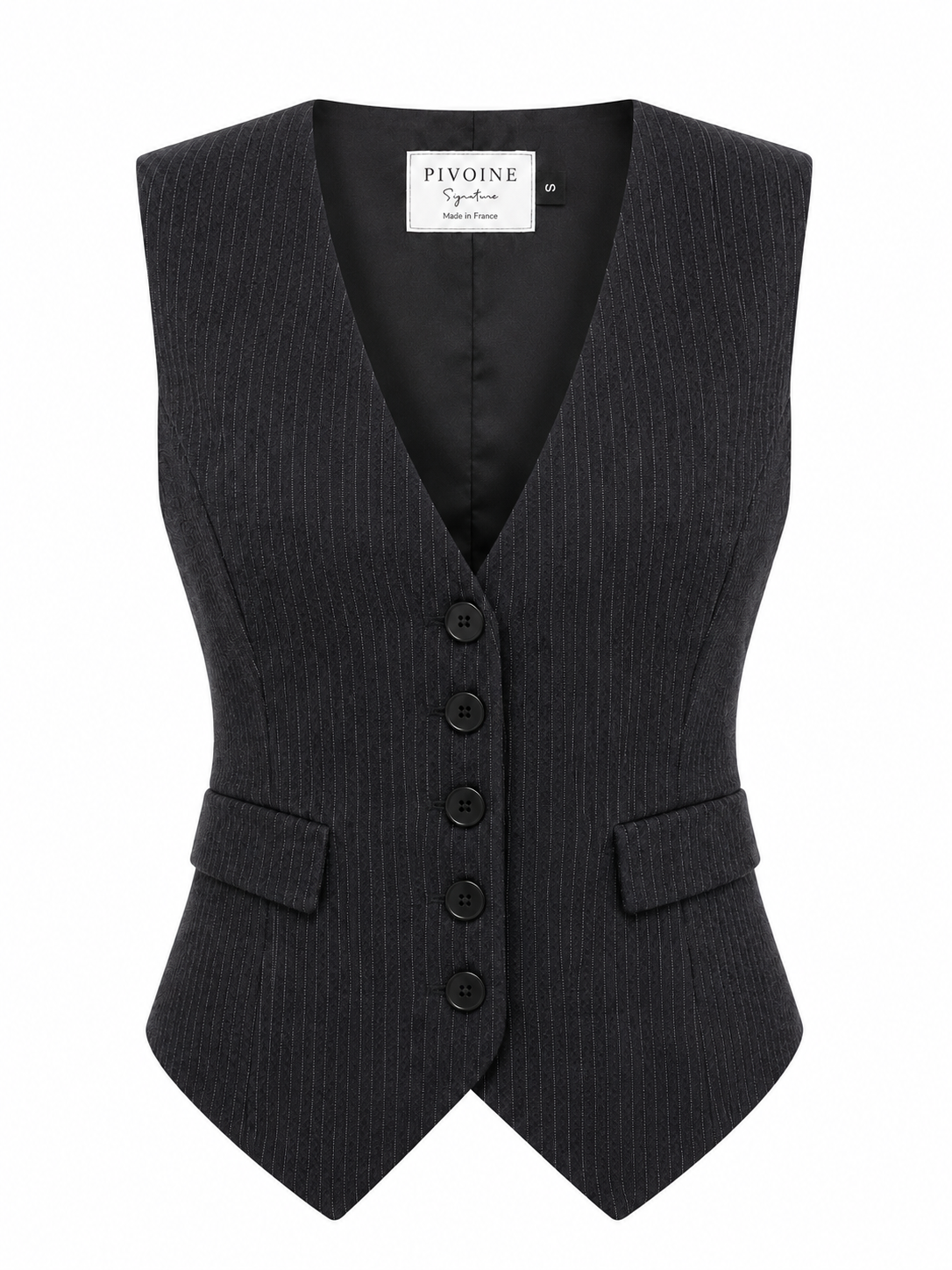 Peaky Blinders Grey Stripes Collarless Jacket