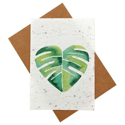 Carte à planter - Amour - Monstera