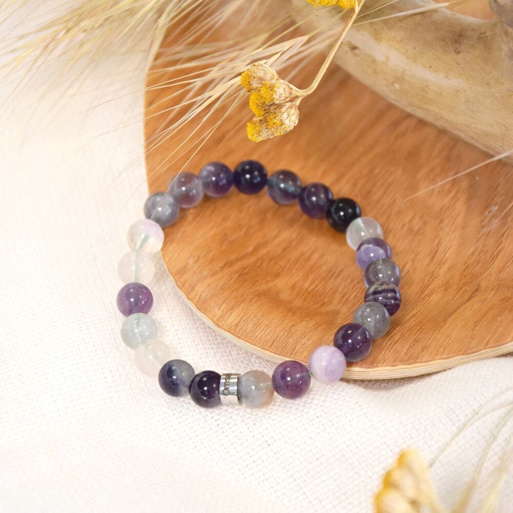 Bracciale Fluorite Perline Tonde 8 mm