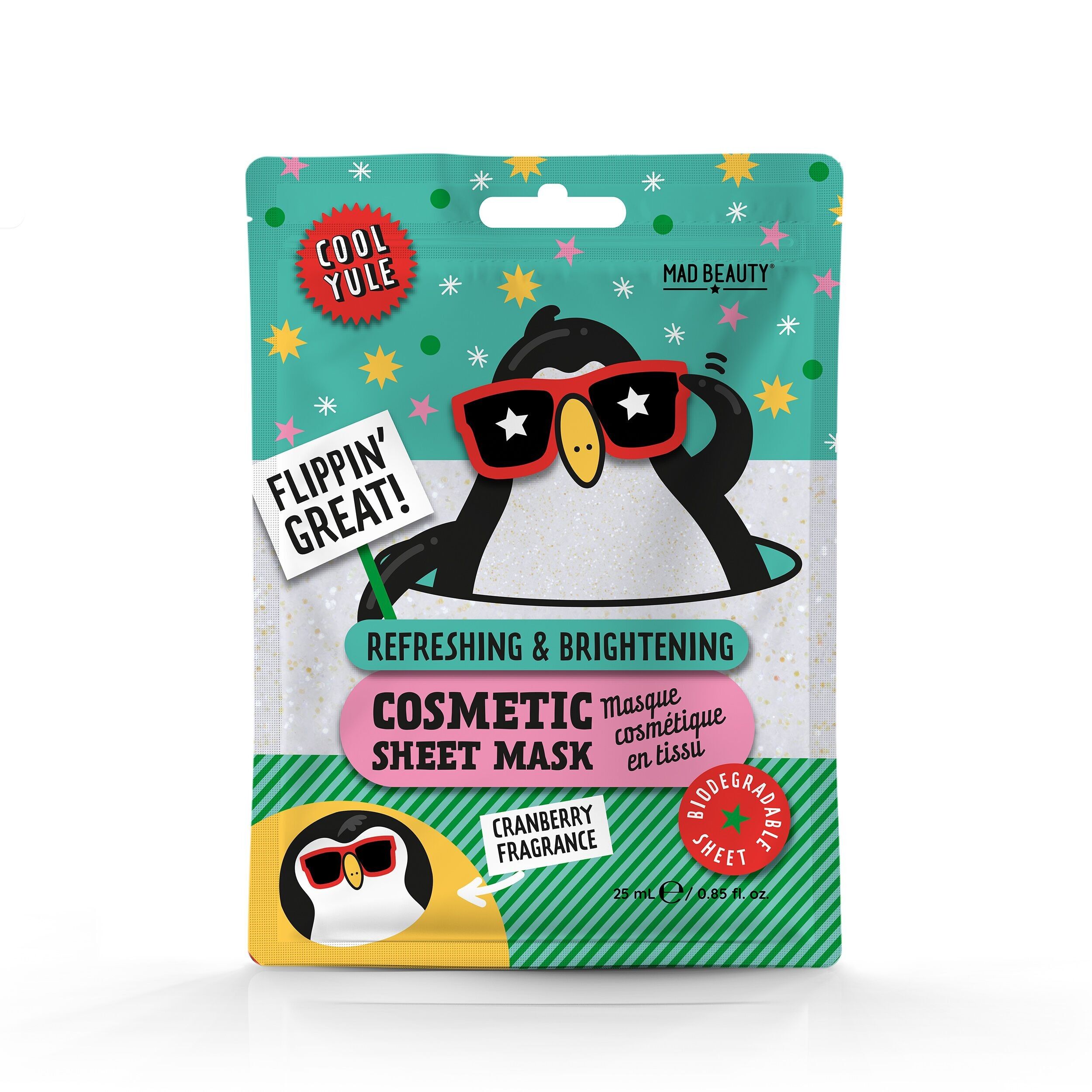 Mad Beauty Coole Yule-Pinguin-Kosmetik-Tuchmaske