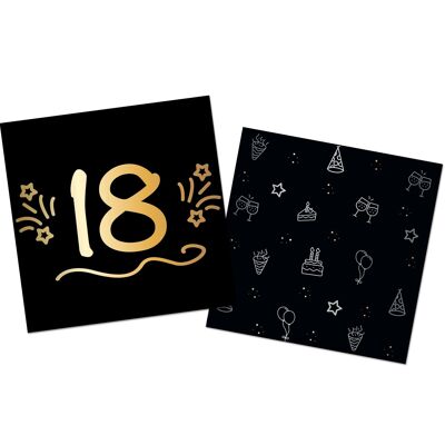Tovaglioli - 18 -Shining Glam - 33 x 33 cm - 16 pezzi