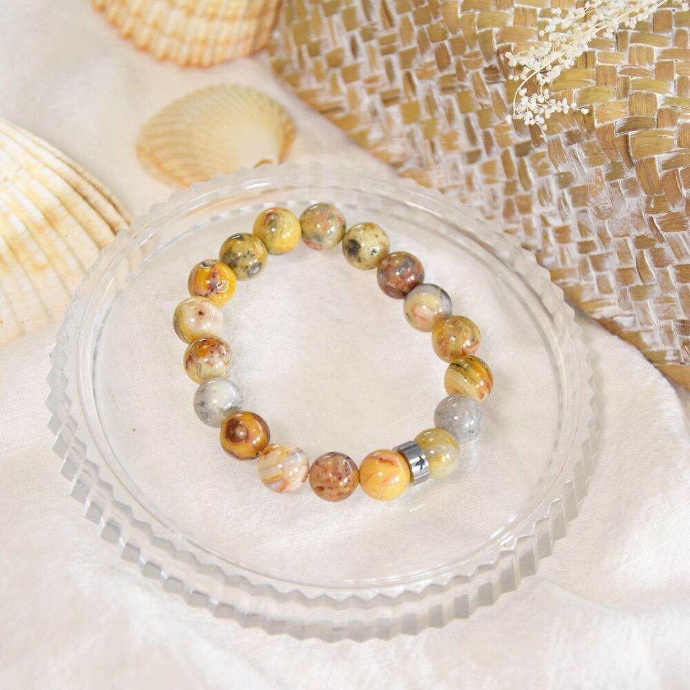 Achat Crazy Lace Armband Runde Perlen 10 mm