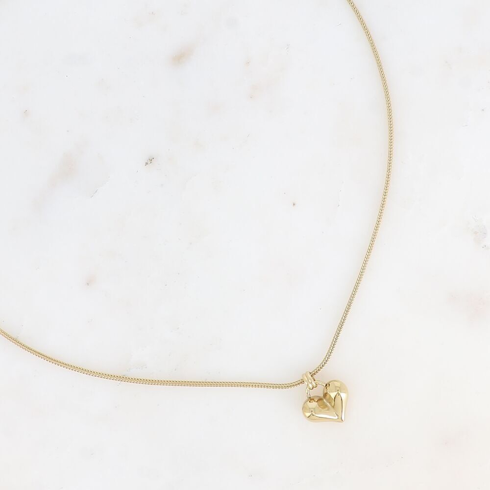 Collier - pendentif coeur bombé