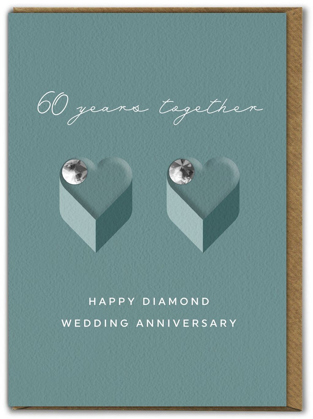 Biglietto di auguri per il 60° anniversario - Anniversario di nozze di diamante