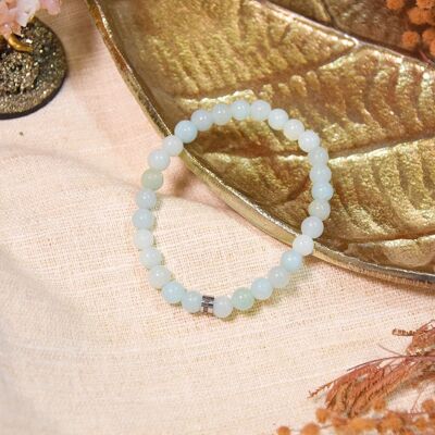 Bracciale Amazzonite Perline Tonde 6 mm