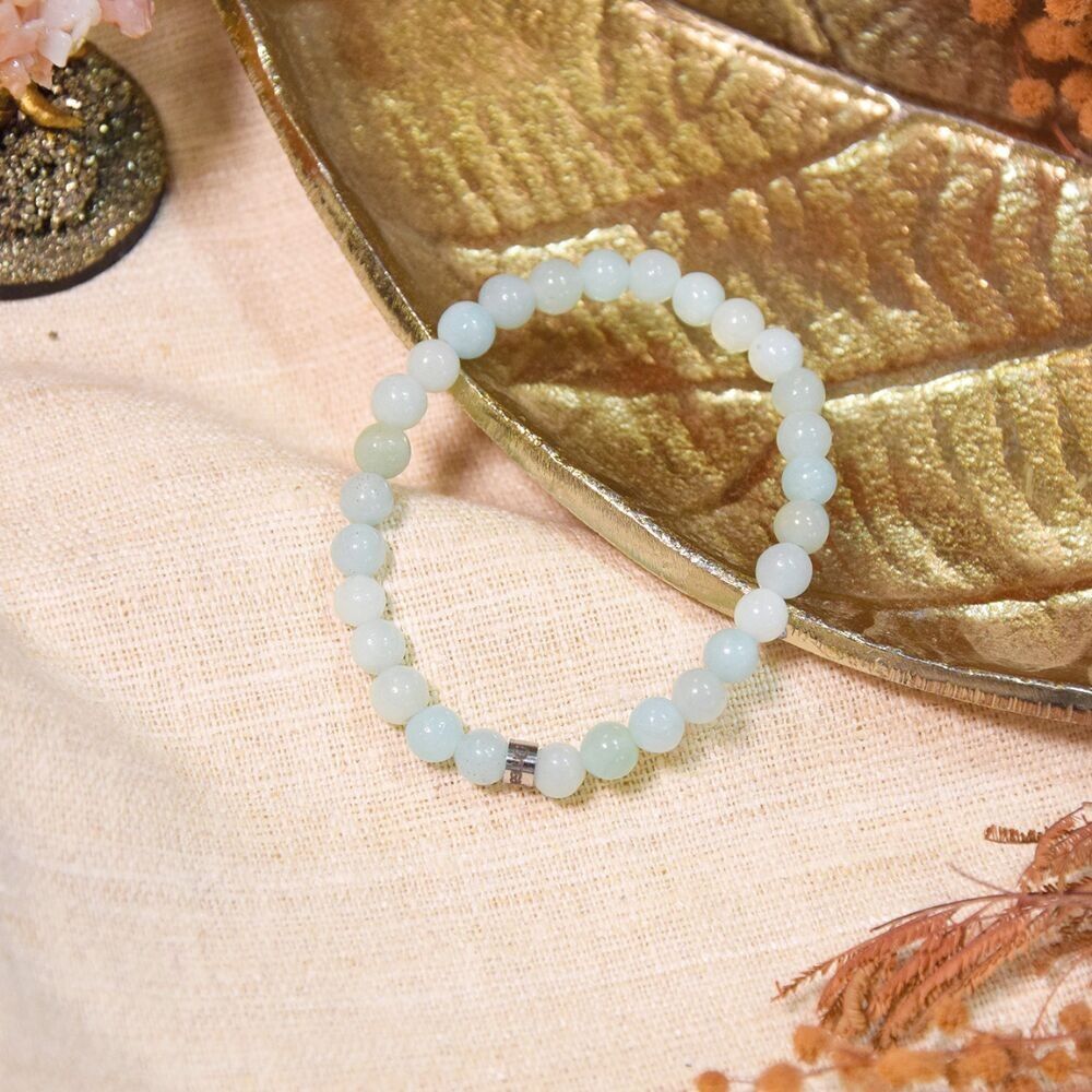 Amazonite Bracelet Round Beads 6 mm