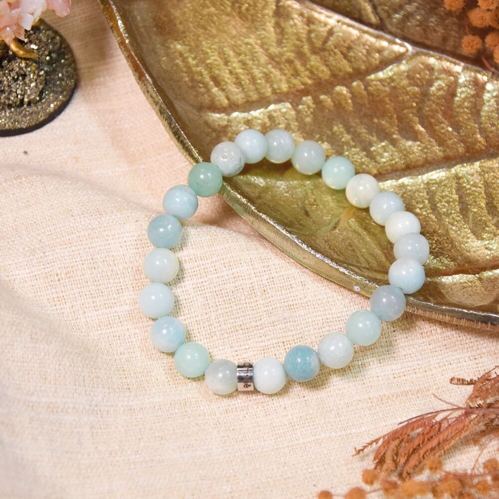 Amazonite Bracelet Round Beads 8 mm