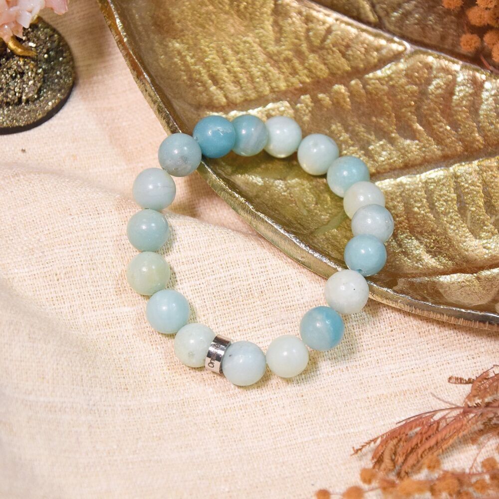 Amazonite Bracelet Round Beads 10 mm