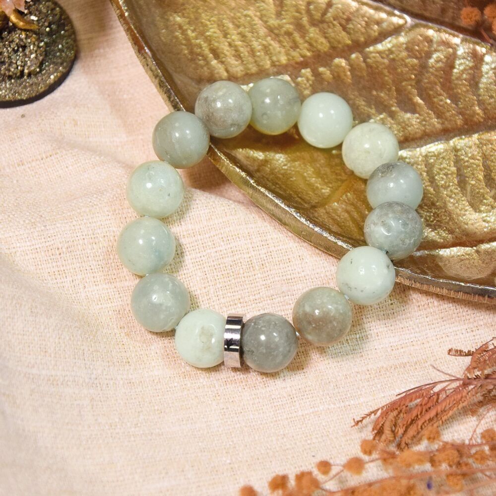 Amazonite Bracelet Round Beads 14 mm