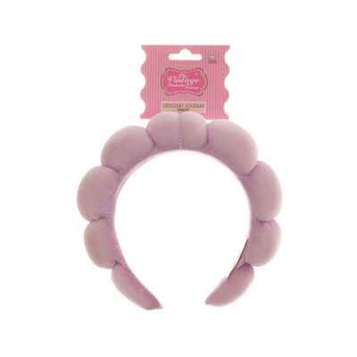 Bandeau Croissant Vintage Cosmetics en velours lilas