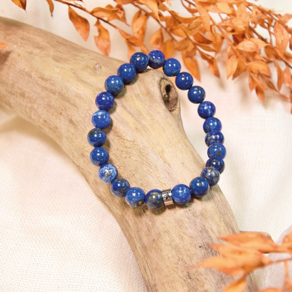 Bracelet Lapis-Lazuli Perles rondes 8 mm