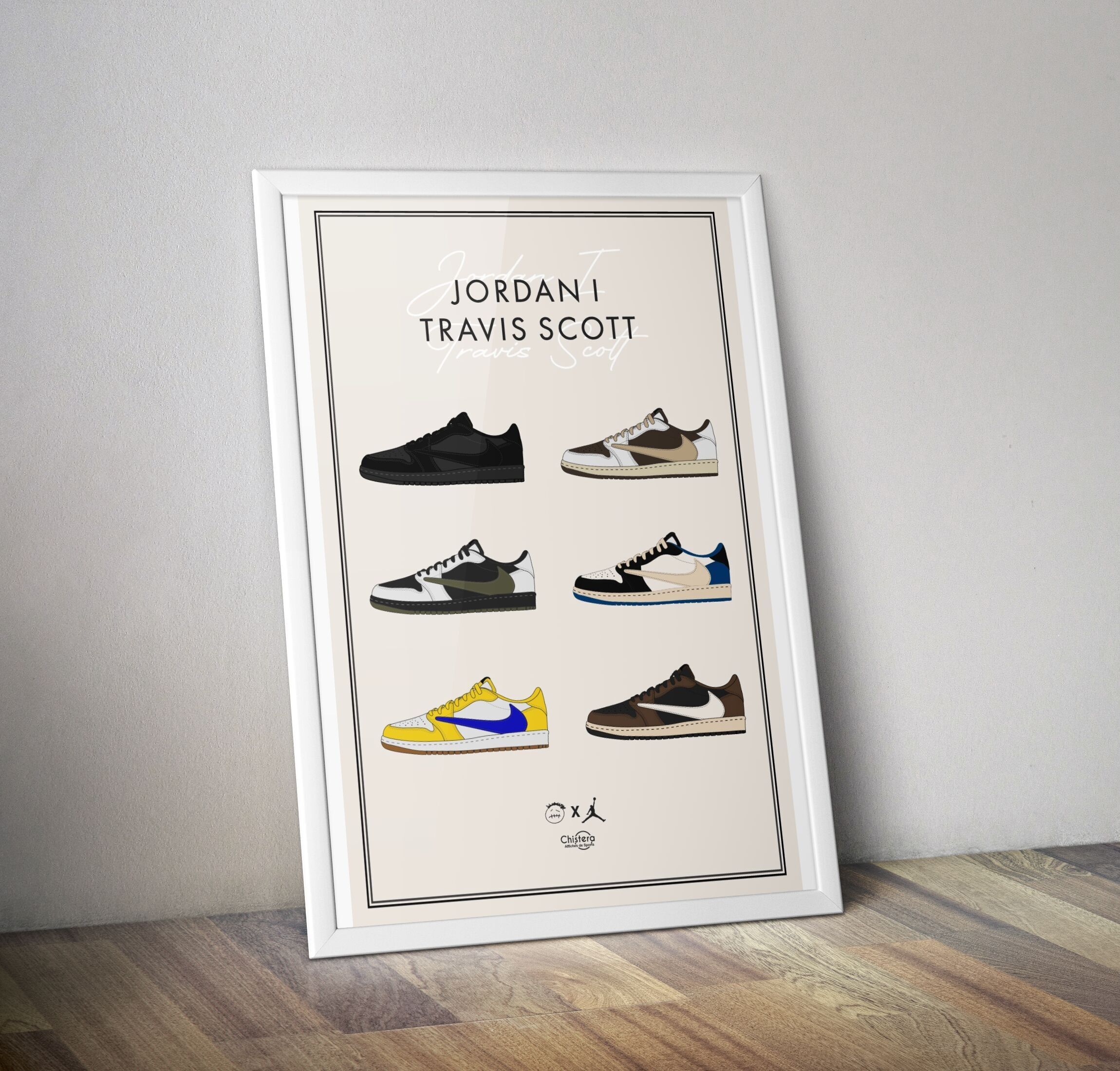 Jordan 1 Travis Scott Poster Nike I Nike Basketball Poster