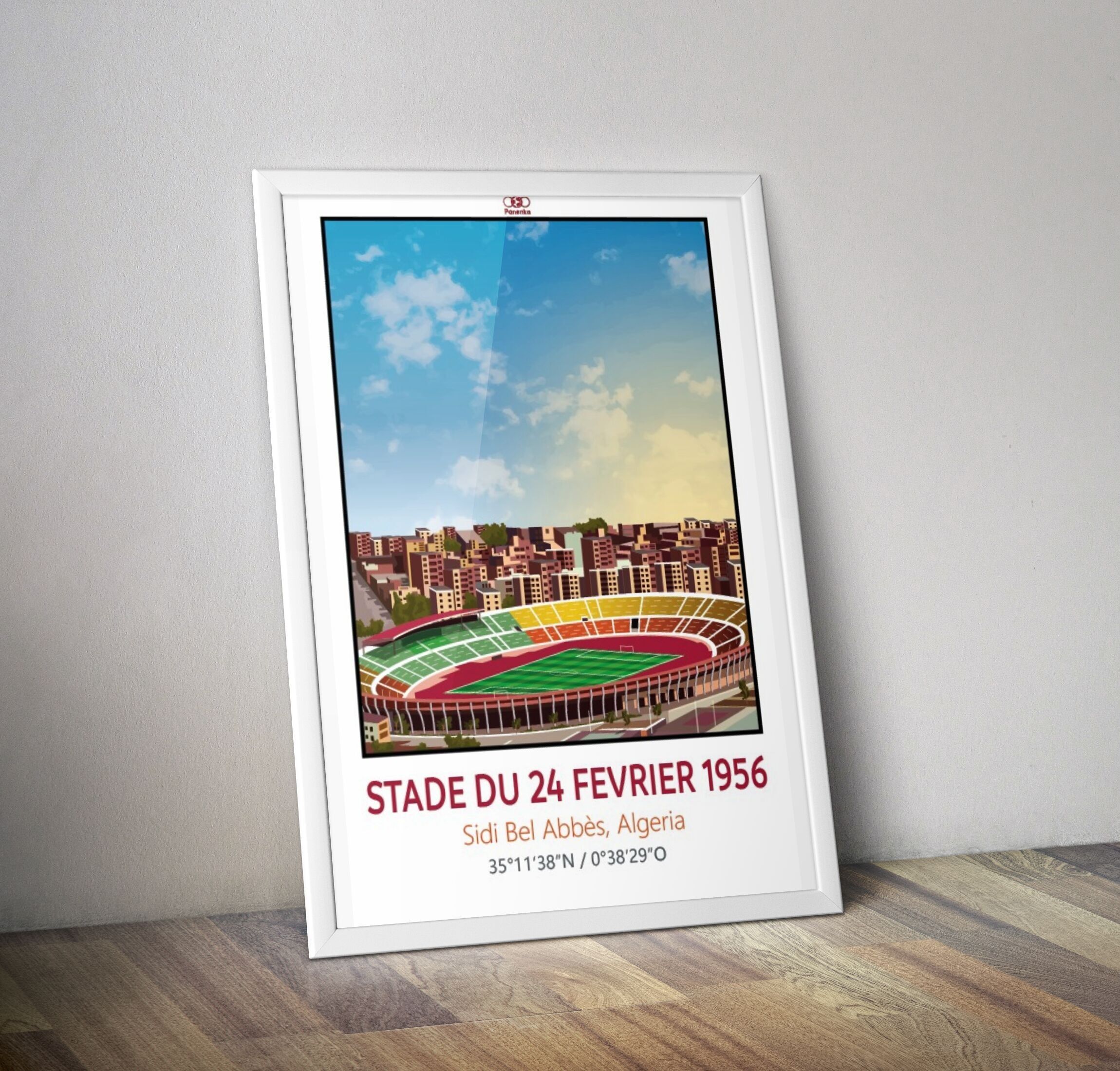 Stadionplakat vom 24. Februar 1956 I Algerien-Stadionplakat