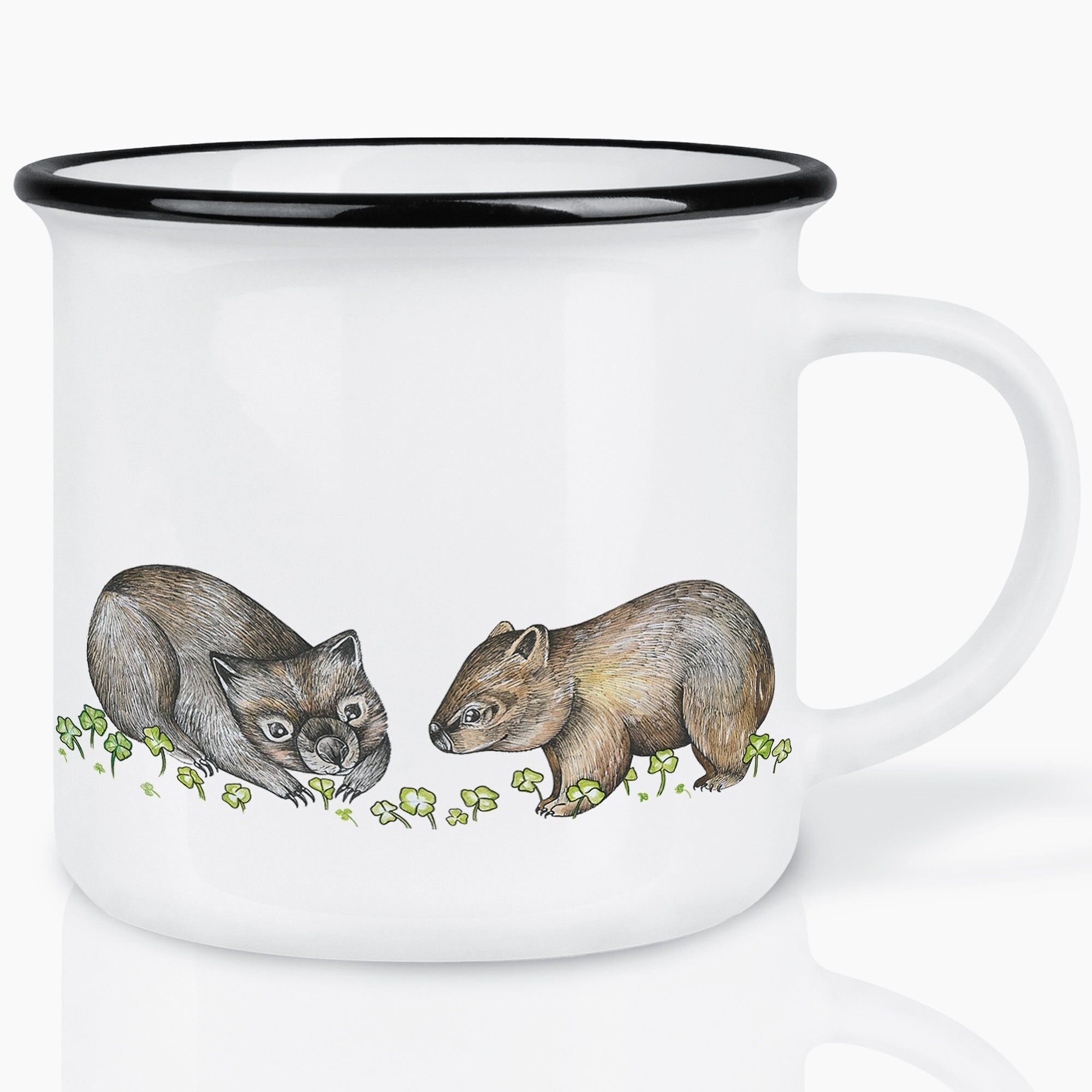 Tazza in ceramica – Wombat in trifoglio
