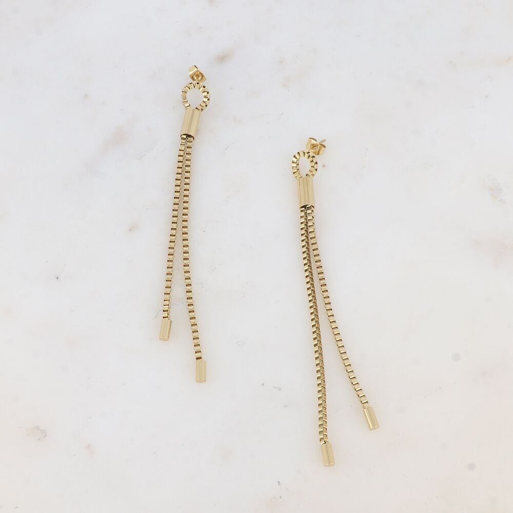 Hängende Schlaufen – venezianisches Netz und Zylinder