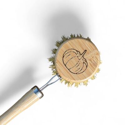 Spazzola per piatti Pumpkin Design con testa sostituibile | Spazzola naturale per lavare i piatti