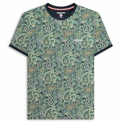 Camiseta de la marca Paisley en gris/azul marino OI24