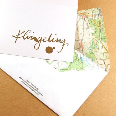Klingeling - recycled Christmas card with direct recycling envelope