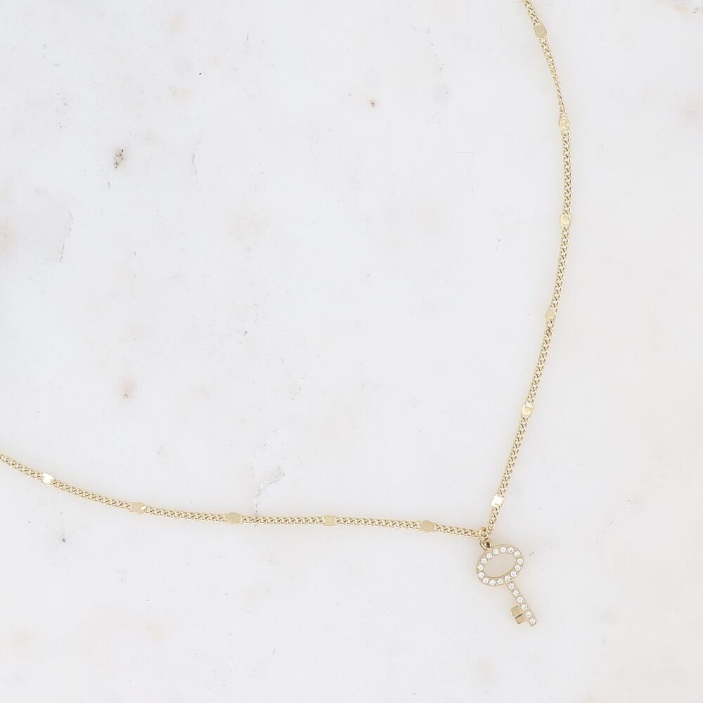 Collar Pariss - llave y óxidos de circonio