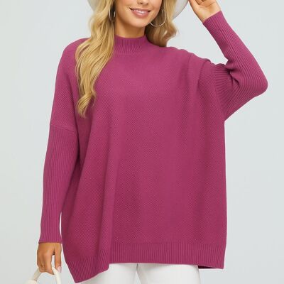 PULL GRANDE TAILLE À MANCHES AJUSTÉES EN TRICOT HIVE