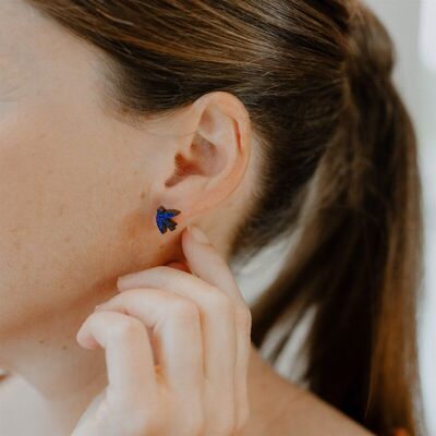 Boucles d'oreilles pailletées - Hirondelles