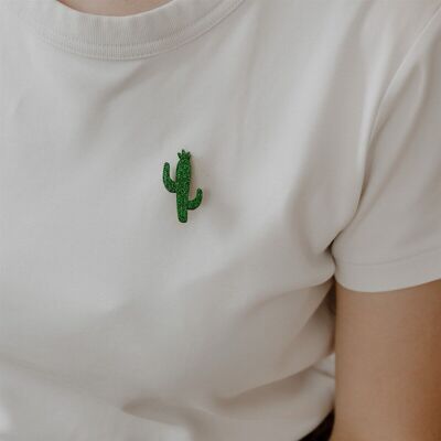 Alfiler de fieltro brillante - Cactus
