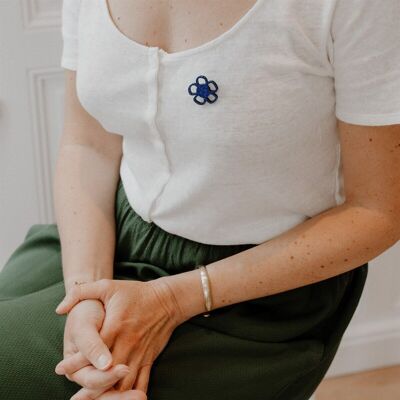 Glitter felt pin - Flower