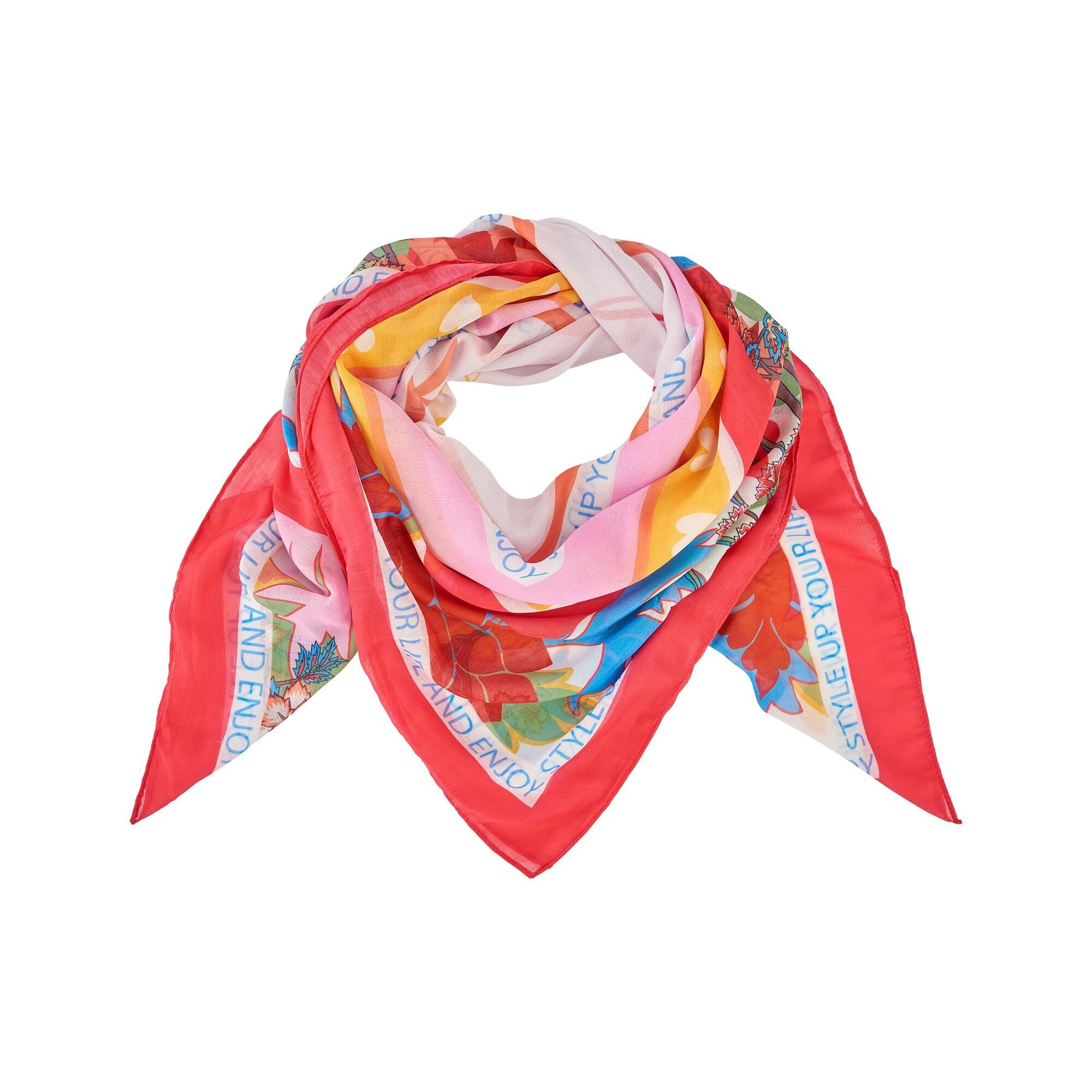 Sciarpa da donna tessuta con scritte eleganti