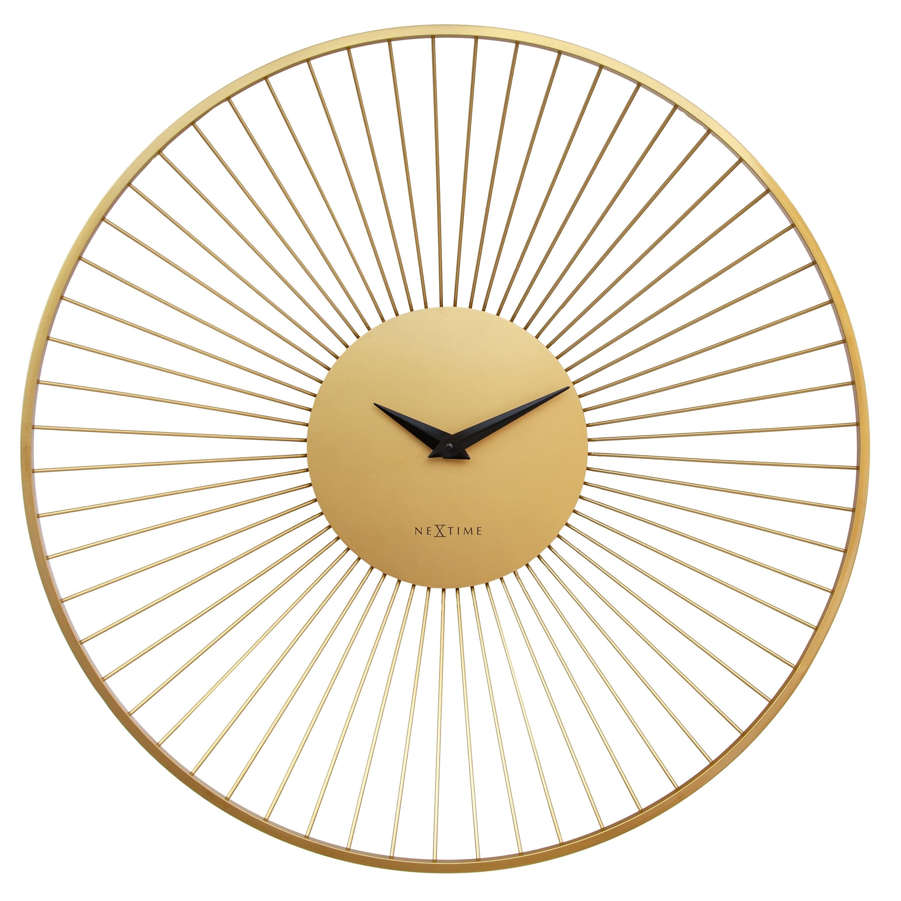 Wanduhr 80cmØ - Metall - Gold - NeXtime 'Vasco Round'