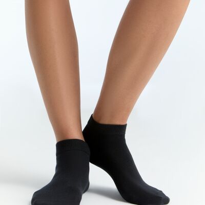 G61101 - Calcetines unisex, color negro (paquete de 12)