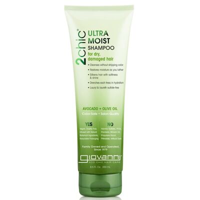 Giovanni 2Chic Moist Avocado Olive Shampoo Mask 8.5oz Cellular Regeneration for Dry Hair