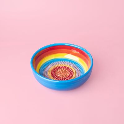 Plato de Cerámica Artesanal Rallador de queso y verduras Multicolor MEDIANO / Iris
