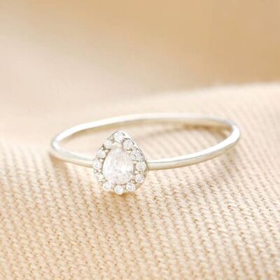 Anello in argento sterling con opale di cristallo S