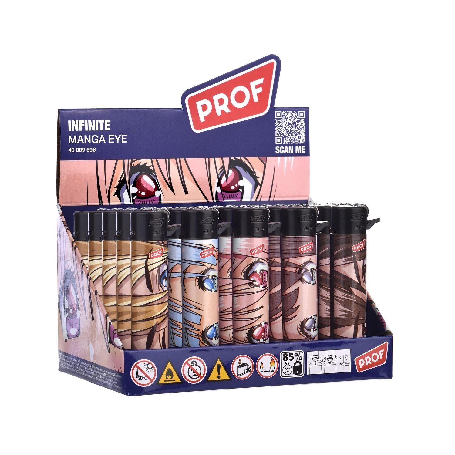 PROF RUND MANGA EYES WIEDERAUFLADBARES STEINFEUERZEUGE