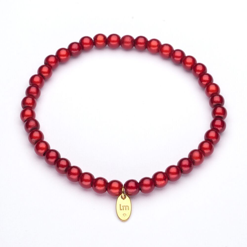 Bracciale LizzyMae Rosso 5mm