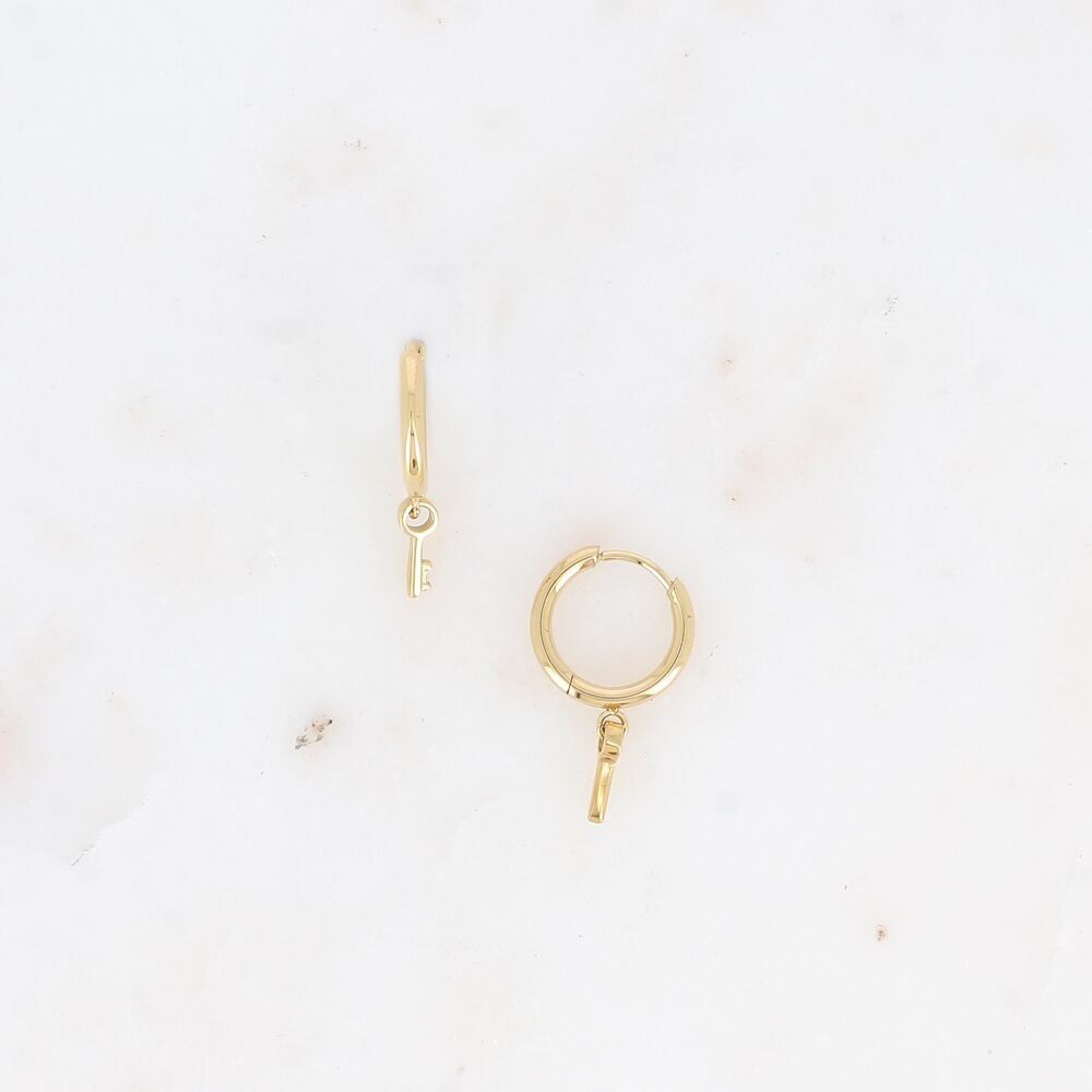 Mini-Creolen – Schlüsselanhänger aus Edelstahl