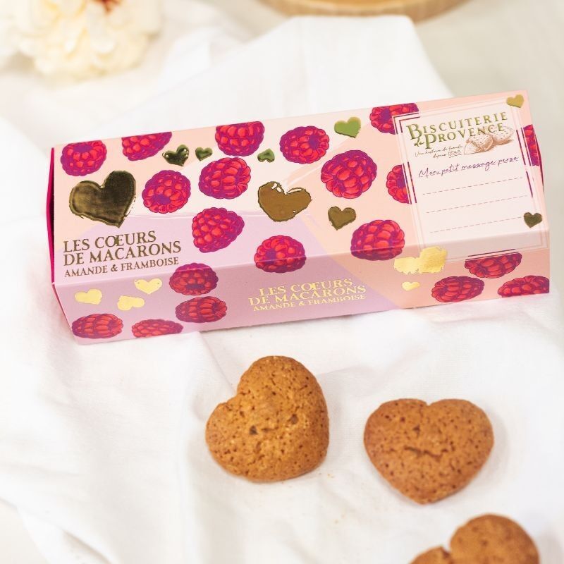 Cuori di Macaron Mandorle e Lamponi