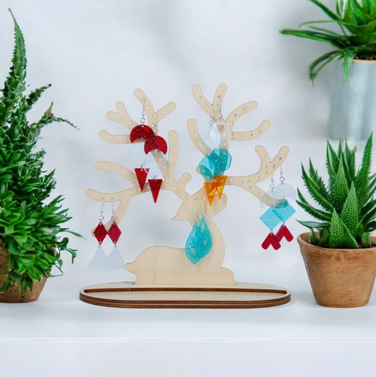 Portagioielli in corna di cervo naturale