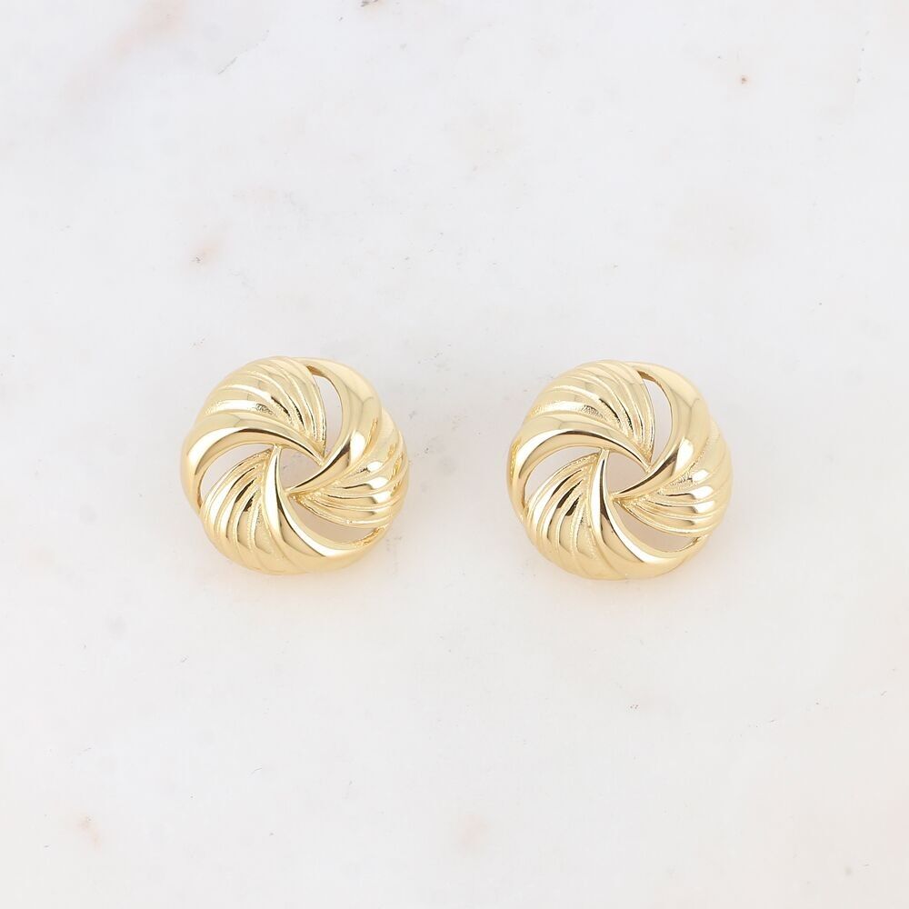 Orecchini proiettile - pezzo rotondo traforato a spirale da 24 mm