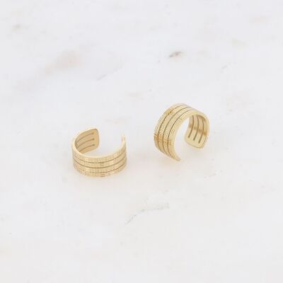 Boucles earcuff - effet quadrillé